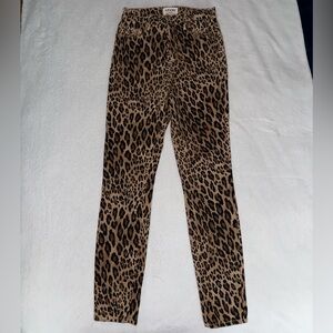 Frame Denim Leopard Print Skinny Jeans